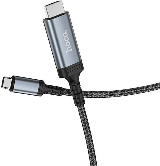 Hoco Cable HDMI male - USB-C male 1.8m Gray