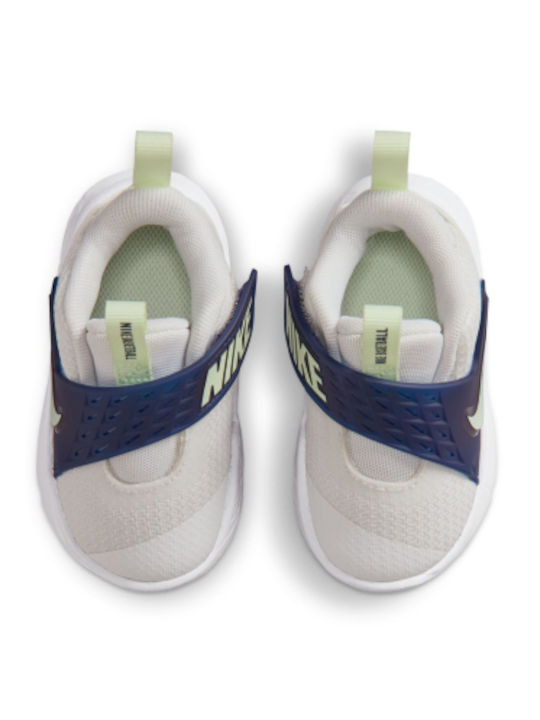 Team Hustle D 12 Kids Sports Shoes Running with Hoop & Loop Closure White