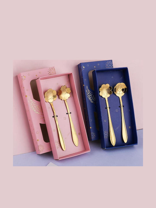 Cutlery Set Stainless Blue 2pcs