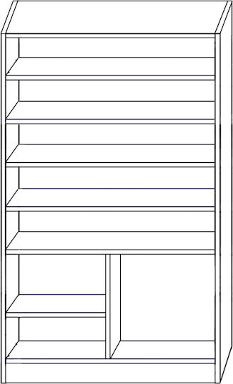 Дървен Обувна рафт Benthe 60x40x180см