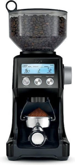 Sage Smart Grinder Pro Black Stainless Steel Electric Coffee Grinder 165W with Grain Capacity 450gr and 60 Grind Levels Black