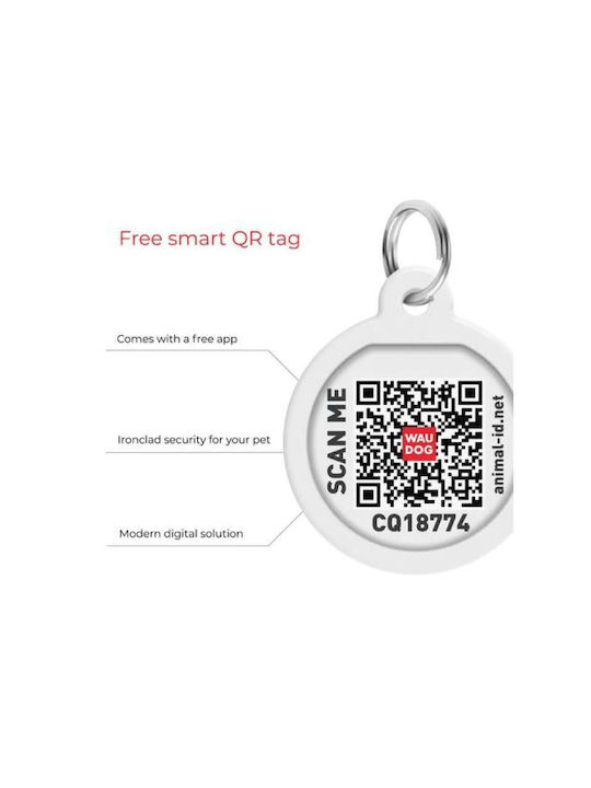 Waudog Dog-Cat Collar Smart Id Grenades Plastic Fastex Xs 10mm X 20-30cm