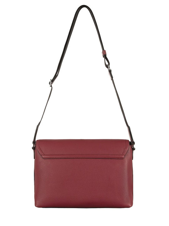 Leather Men's Bag Messenger Burgundy