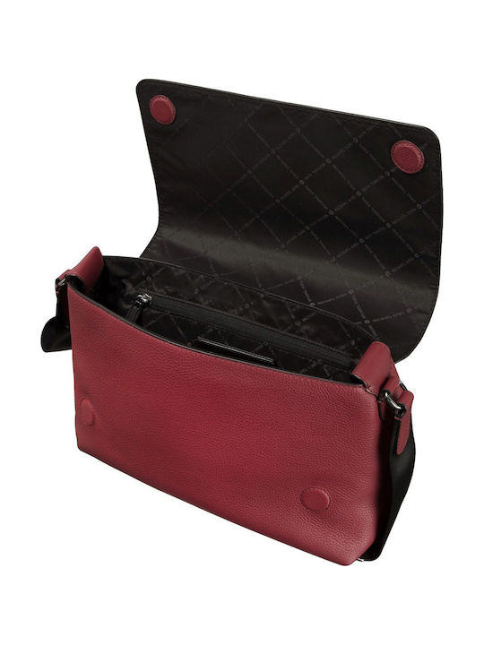 Leather Men's Bag Messenger Burgundy