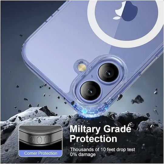 Tech-Protect Back Cover Plastic / Silicone Transparent (iPhone 16)