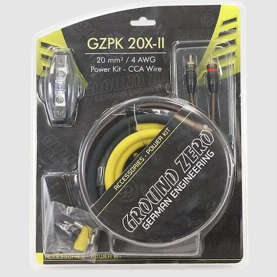 Ground Zero Set de Cabluri Audio Auto Speaker Auto GZPK 10 mm² 60 A Mini-ANL