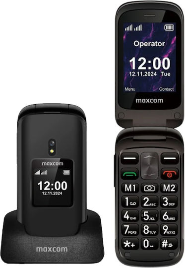 MaxCom MM834 4G Dual SIM Κινητό με Κουμπιά Μαύρο