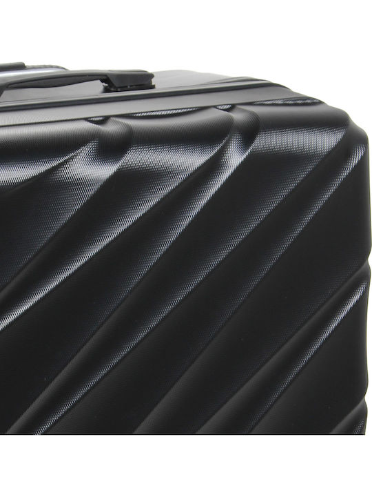 Keskor Medium Black Travel Suitcase with 4 Wheels Height 66cm