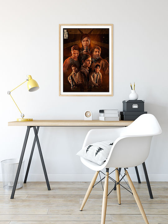 Gaming Poster Last Us Part II GM2372 21cm X 30cm Frame Natural Wooden Beige