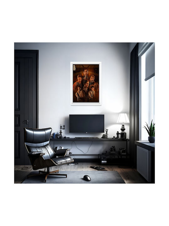 Gaming Poster Last Us Part II GM2372 21cm X 30cm Frame Natural Wooden Beige