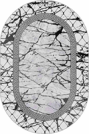 Oval Living Room Rug Elegant Pattern Modern Spaces Gray 80cmx150cm Oval Living Room Rug Elegant Pattern Modern Spaces Gray 80cmx150cm