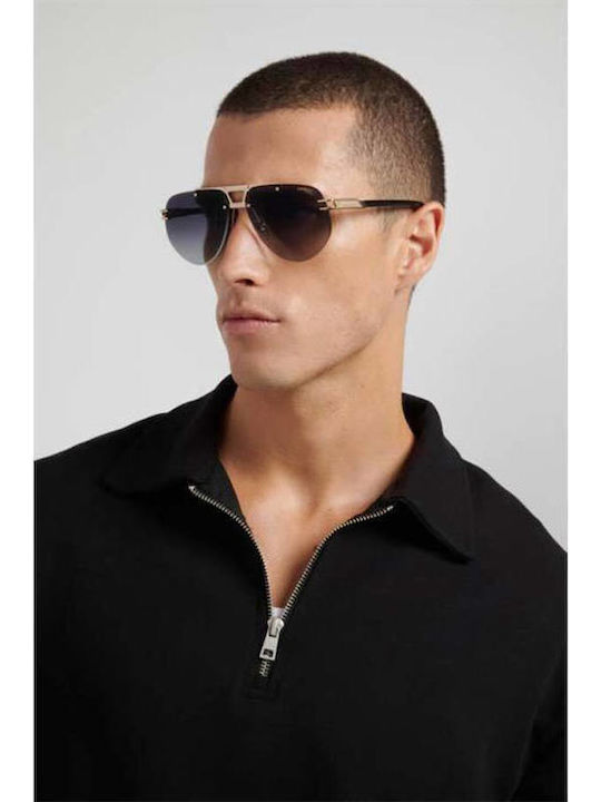 Carrera Men's Sunglasses with Gold Metallic Frame and Grey Lens 1087/S 06J/II