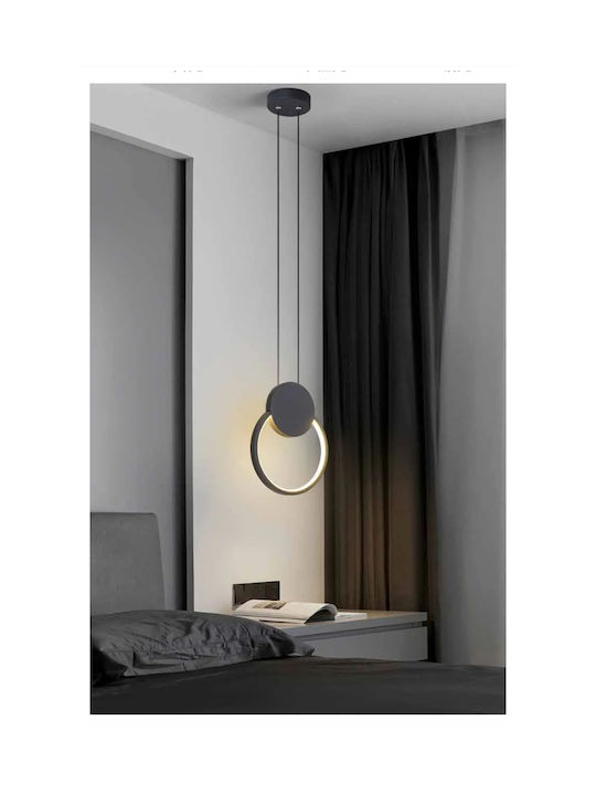 Home Lighting Rando Κρεμαστό Φωτιστικό Μαύρο LED με Ρυθμιζόμενο Λευκό Φως 30x77εκ.
