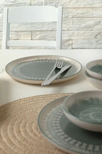 Maya Green Breakfast Set 10 Pieces For 4 People 27x27cm