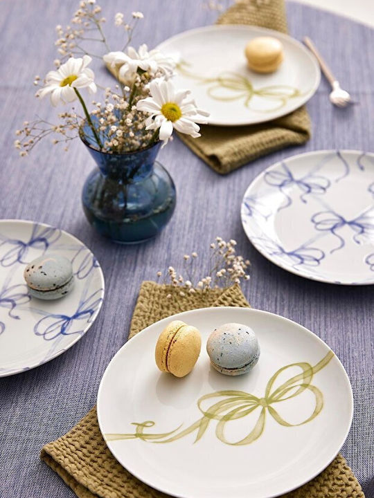 Porcelain Fiocco Dinnerware Set 4 Pieces 21x21cm