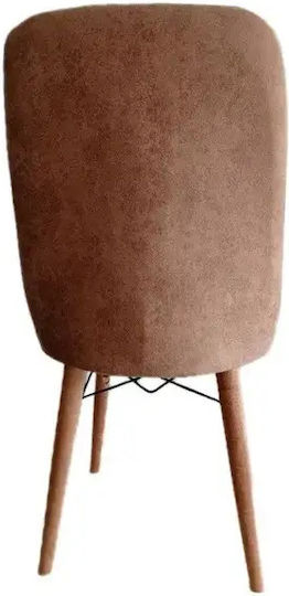 Walnut Chair Wooden Legs Set 6 Pieces Brown 45x42x50cm