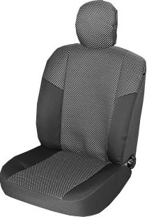Smartic Car Seat Covers Dedicated Dacia Duster I Split Bench Textile Material 11 Pieces Black Grey