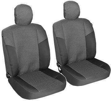 Smartic Car Seat Covers Dedicated Dacia Duster I Split Bench Textile Material 11 Pieces Black Grey