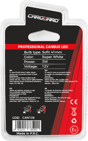 CarGuard Can108 LED Autolampe Deckenleuchte Kennzeichenbeleuchtung