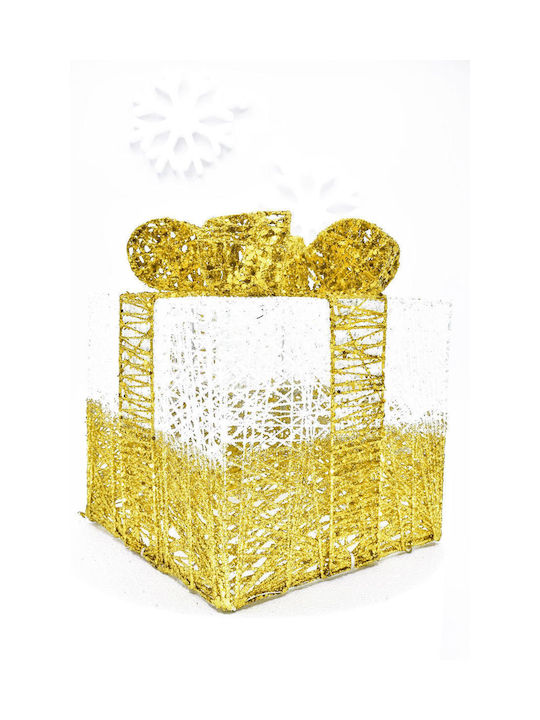 Set 3 Bucăți Cadouri Decorative Pentru Brad De Crăciun Aurii 36x26cm