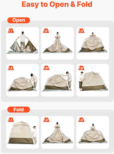 Vevor Сцена За Къмпинг Тоалетна Кафява 98x48x85см