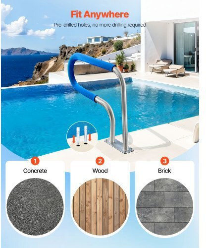 Vevor Pool Handle made of Stainless Steel 78.8x55.8cm Silver