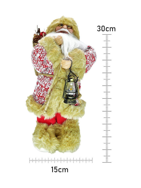 Luxurious Noel Baba Santa Decorative Christmas Figure Stewehome 30×15 Cm