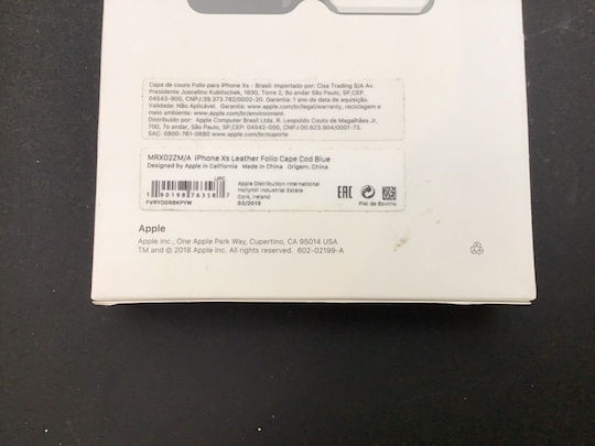 Apple Портмоне Кожа Син (iPhone X / XS)