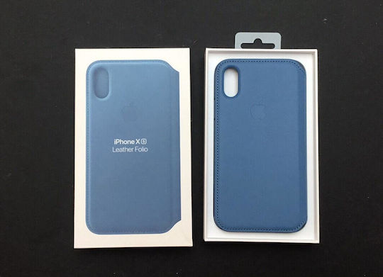 Apple Портмоне Кожа Син (iPhone X / XS)