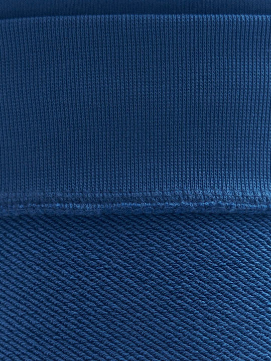 Sweatshirt with Hood Washed Federal Blue