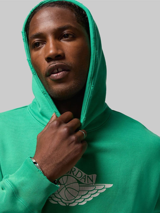 Air Sweatshirt With Khaki Hood