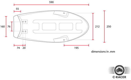 C-Racer Motorcycle Saddle 578648