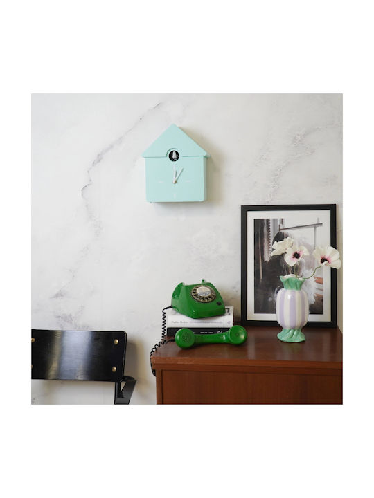 Housevitamin Wall Clock Green 24x27cm
