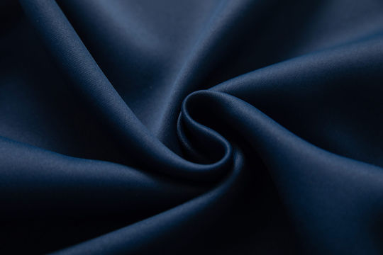 Mc Decor Blackout Curtain with Grommet Blue 140x265cm
