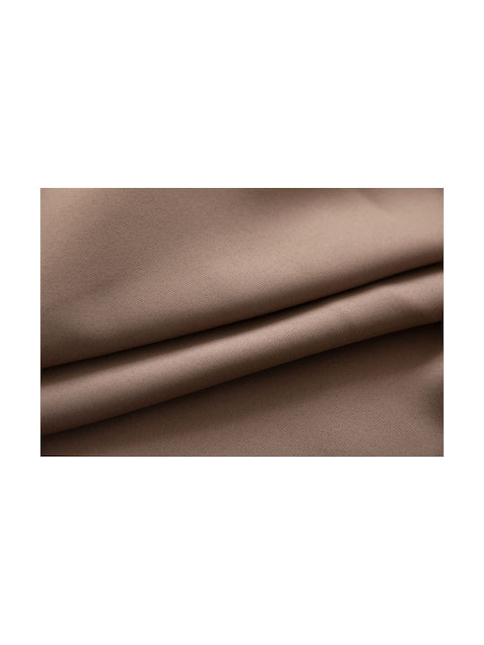 Mc Decor Blackout Curtain with Grommets Brown 140x265cm