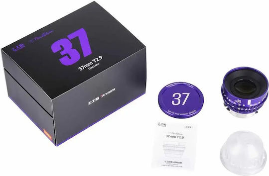 7artisans Voller Rahmen Kameraobjektiv Floral Bloom 37mm T2.9 PL Festbrennweite für Arri PL Mount Purple