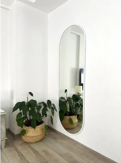 SteweHome Oval Weißer Boden- oder Standspiegel 180x60cm SteweHome Oval Weißer Boden- oder Standspiegel 180x60cm