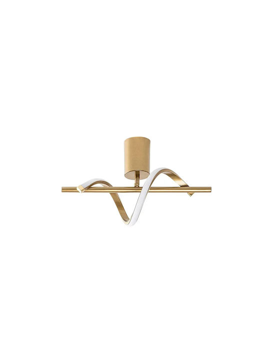 Led Mount Ceiling Light Wave Bar Gold 41x25cm