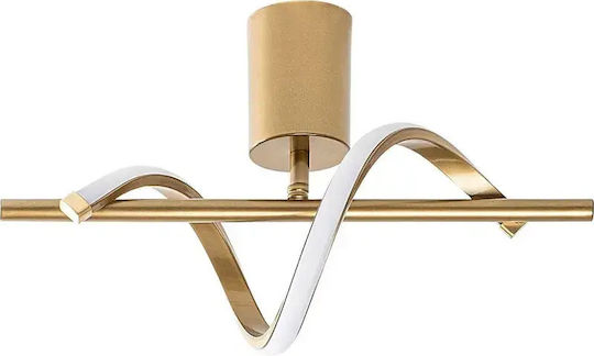 LED Luminiță De Tavan Valurată Bară Auriu 41x25cm