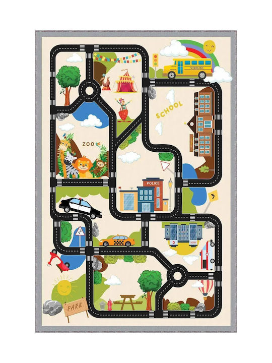 Boys Play Rug City Streets Multicolour 100cmx160cm