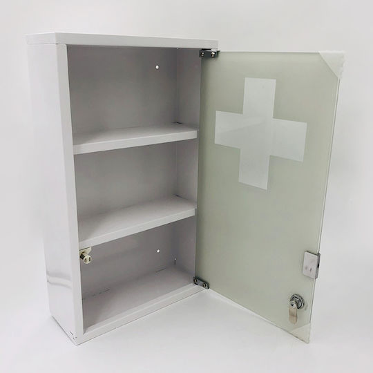 eBest Metal First Aid Cabinet Wall-Mounted with Lock