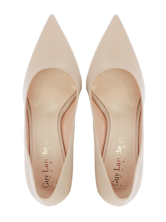 Leder Pumps mit hohem Absatz Rosa