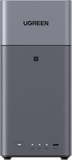 Ugreen DH2300 NAS Кула с 2 слота за HDD/SSD