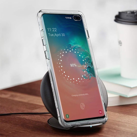 Jup Ulak Калъф 1619431 8865-22 Samsung Galaxy S10 Plus 3 В 1 Рамка TPU Прозрачен С Бляскави Елементи 6.4"