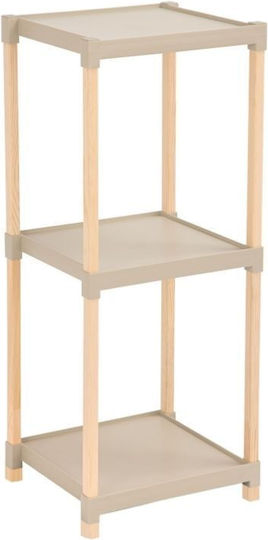 FixWood Boden Badezimmerregal Kunststoff 28x25x72cm Beige