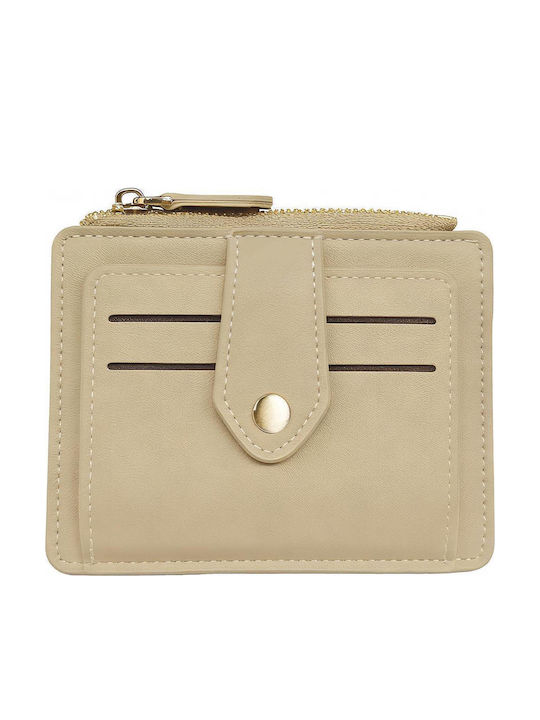 Klein Leder Damen Geldbörse Klassisch Beige