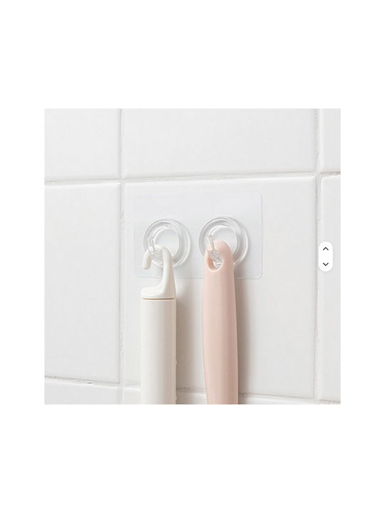 Διάφανη Αυτοκόλλητη Κρεμάστρα Γάντζος Τοίχου Φ3.50cm