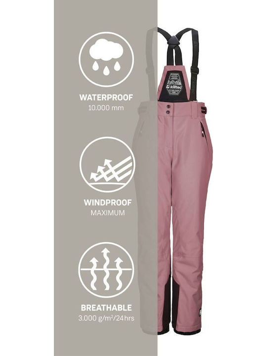 Killtec Ksw 43650-427 Kids Trousers for Ski & Snowboard Pink