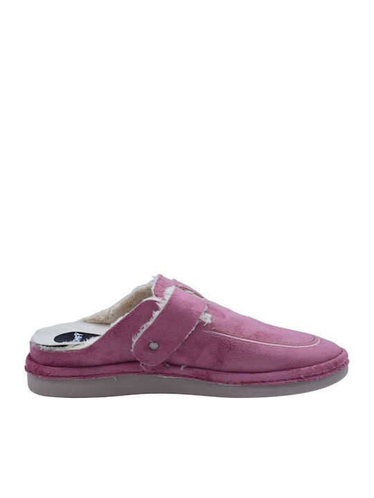 Anatomical Women's Slippers with Fur Pink