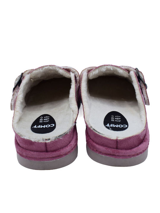 Anatomical Women's Slippers with Fur Pink